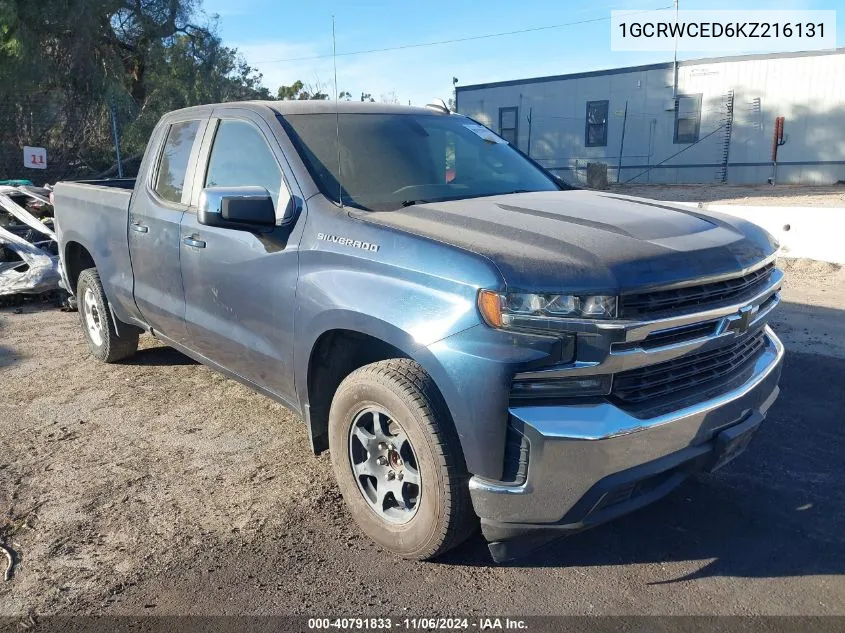 2019 Chevrolet Silverado 1500 Lt VIN: 1GCRWCED6KZ216131 Lot: 40791833