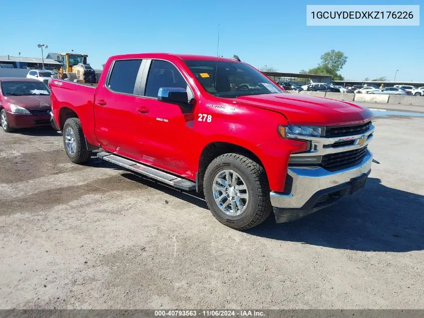 2019 Chevrolet Silverado 1500 Lt VIN: 1GCUYDEDXKZ176226 Lot: 40793563