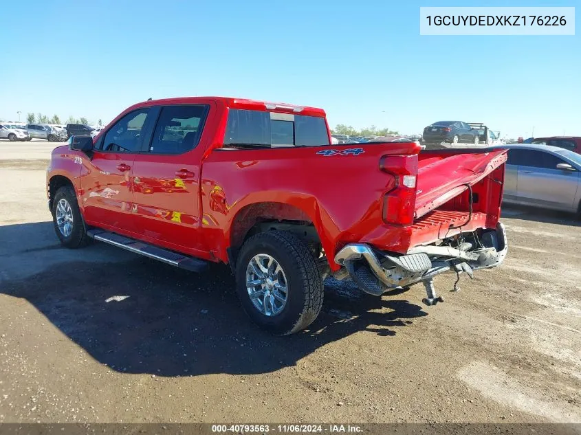 2019 Chevrolet Silverado 1500 Lt VIN: 1GCUYDEDXKZ176226 Lot: 40793563