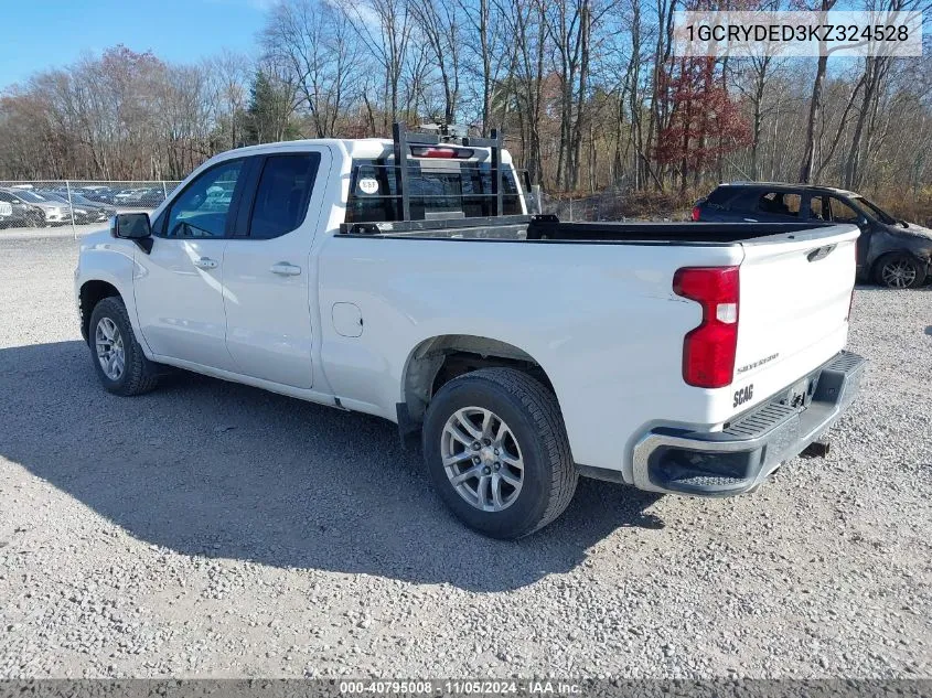 2019 Chevrolet Silverado 1500 Lt VIN: 1GCRYDED3KZ324528 Lot: 40795008