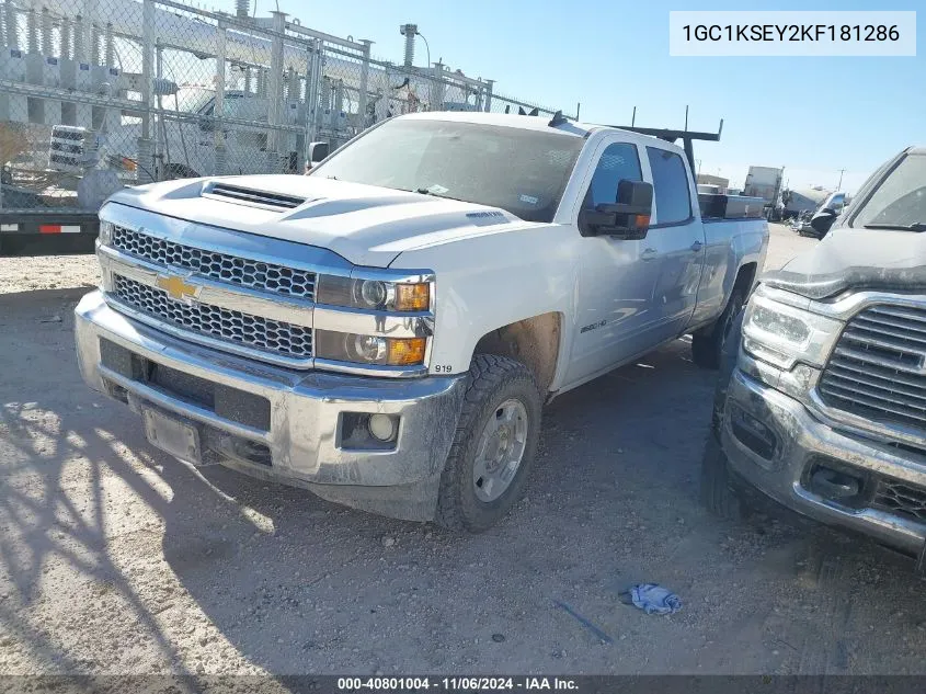 2019 Chevrolet Silverado 2500Hd Lt VIN: 1GC1KSEY2KF181286 Lot: 40801004