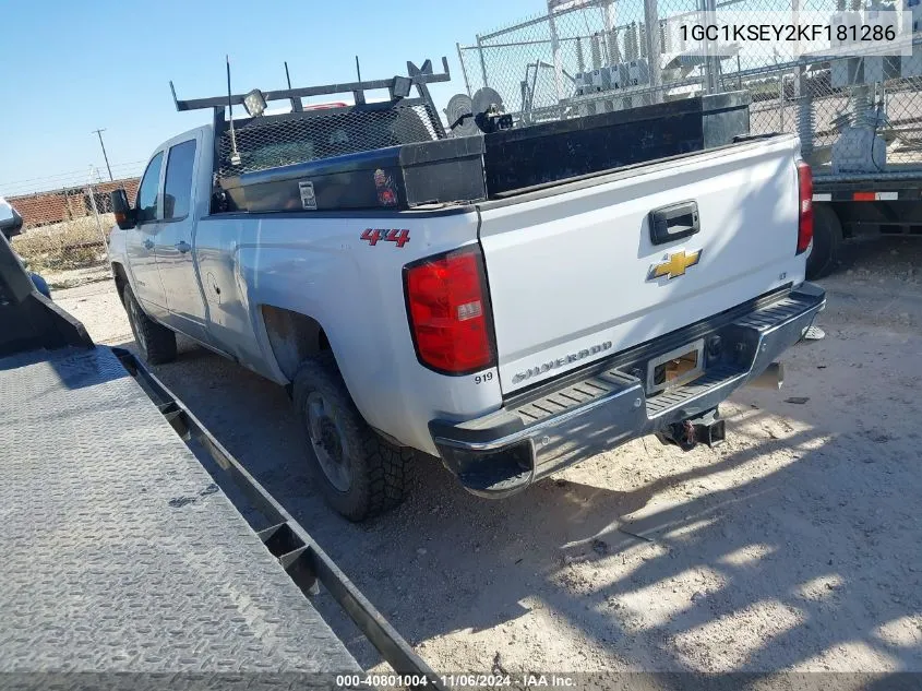 2019 Chevrolet Silverado 2500Hd Lt VIN: 1GC1KSEY2KF181286 Lot: 40801004