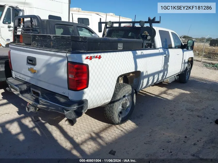 2019 Chevrolet Silverado 2500Hd Lt VIN: 1GC1KSEY2KF181286 Lot: 40801004