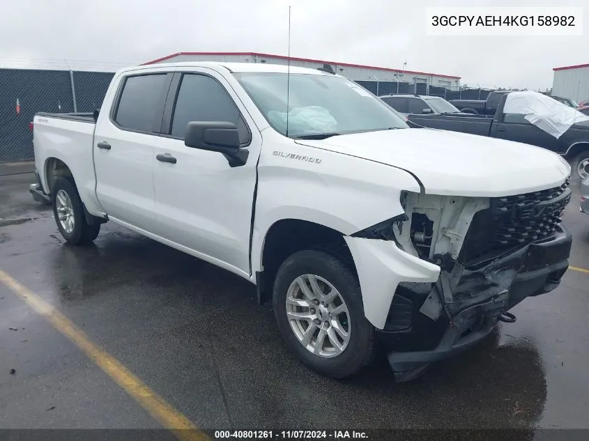 2019 Chevrolet Silverado 1500 Work Truck VIN: 3GCPYAEH4KG158982 Lot: 40801261