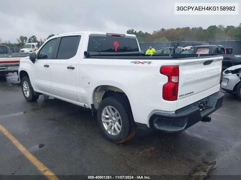 2019 Chevrolet Silverado 1500 Work Truck VIN: 3GCPYAEH4KG158982 Lot: 40801261