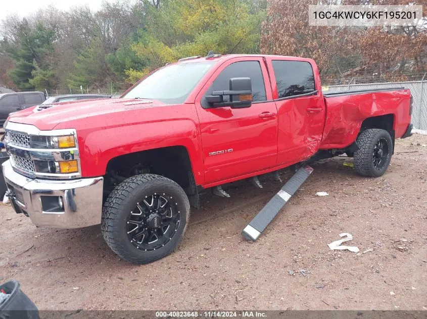 2019 Chevrolet Silverado 3500Hd Lt VIN: 1GC4KWCY6KF195201 Lot: 40823648