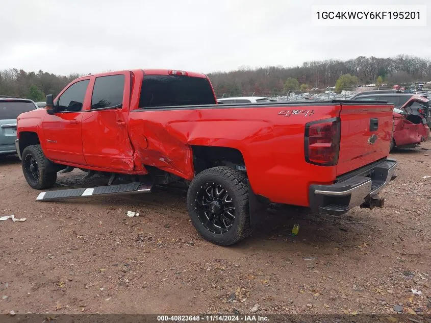 2019 Chevrolet Silverado 3500Hd Lt VIN: 1GC4KWCY6KF195201 Lot: 40823648