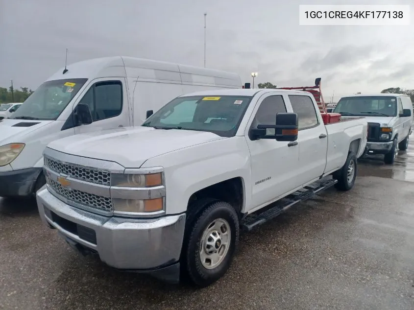 2019 Chevrolet Silverado 2500Hd Wt VIN: 1GC1CREG4KF177138 Lot: 40826292