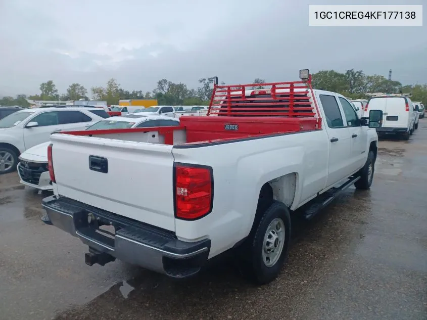 2019 Chevrolet Silverado 2500Hd Wt VIN: 1GC1CREG4KF177138 Lot: 40826292