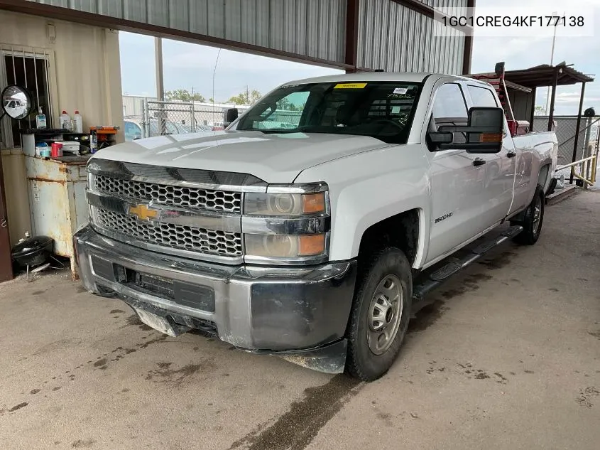 2019 Chevrolet Silverado 2500Hd Wt VIN: 1GC1CREG4KF177138 Lot: 40826292