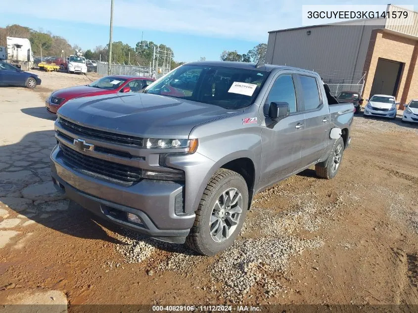 2019 Chevrolet Silverado 1500 Rst VIN: 3GCUYEED3KG141579 Lot: 40829106