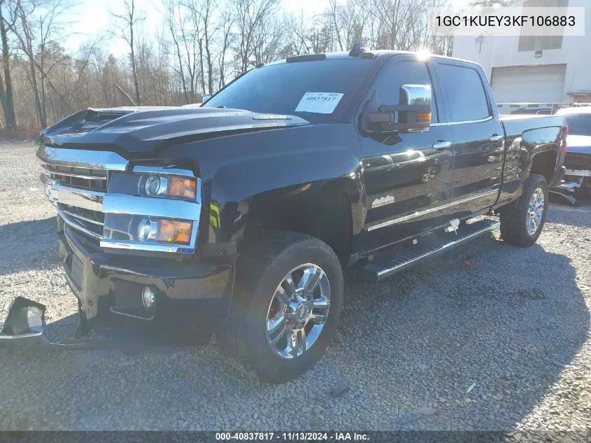 2019 Chevrolet Silverado 2500Hd High Country VIN: 1GC1KUEY3KF106883 Lot: 40837817