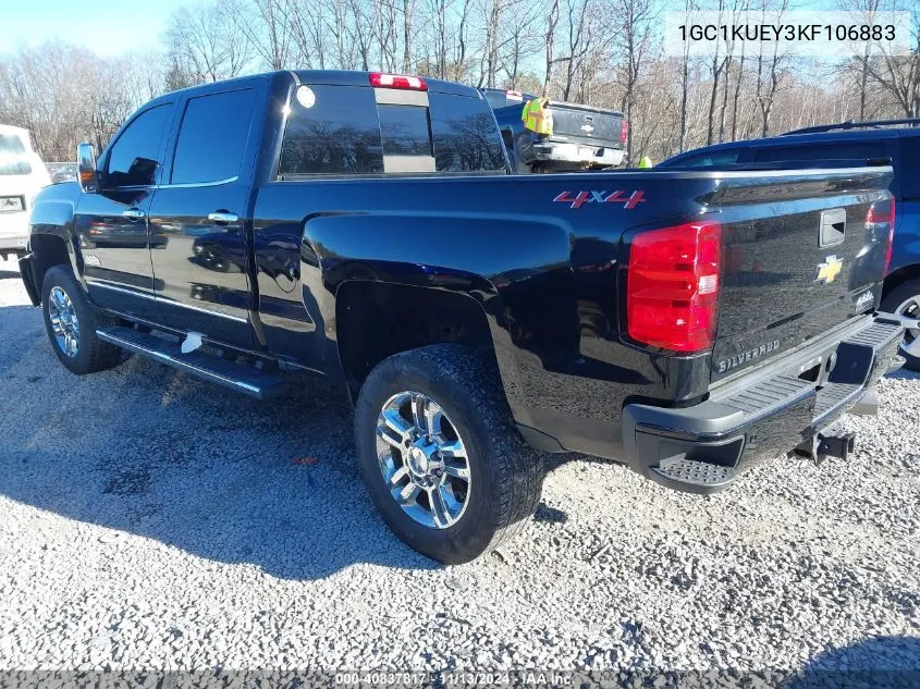 2019 Chevrolet Silverado 2500Hd High Country VIN: 1GC1KUEY3KF106883 Lot: 40837817