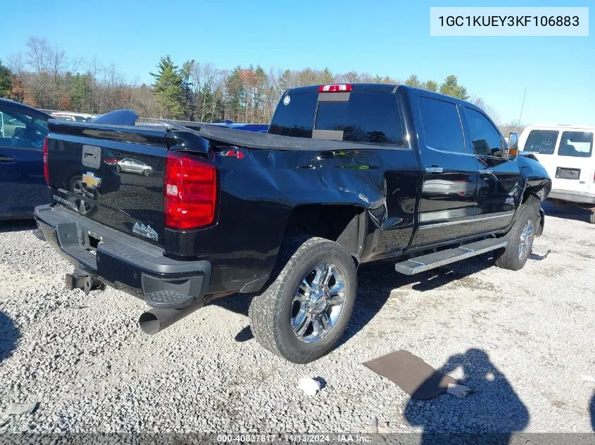 2019 Chevrolet Silverado 2500Hd High Country VIN: 1GC1KUEY3KF106883 Lot: 40837817