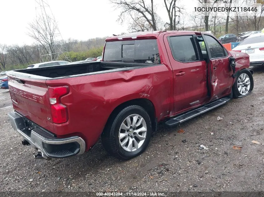 2019 Chevrolet Silverado 1500 Lt VIN: 1GCUYDED9KZ118446 Lot: 40843284