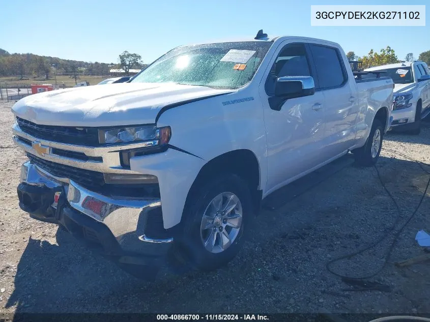 2019 Chevrolet Silverado 1500 Lt VIN: 3GCPYDEK2KG271102 Lot: 40866700