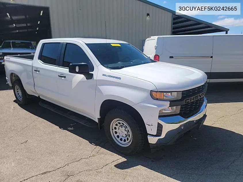 2019 Chevrolet Silverado 1500 Work Truck VIN: 3GCUYAEF5KG242665 Lot: 40875009