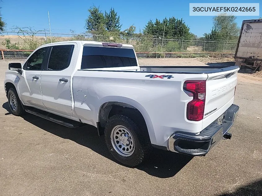 2019 Chevrolet Silverado 1500 Work Truck VIN: 3GCUYAEF5KG242665 Lot: 40875009