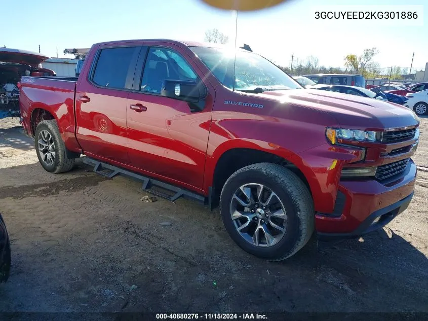 2019 Chevrolet Silverado 1500 Rst VIN: 3GCUYEED2KG301886 Lot: 40880276