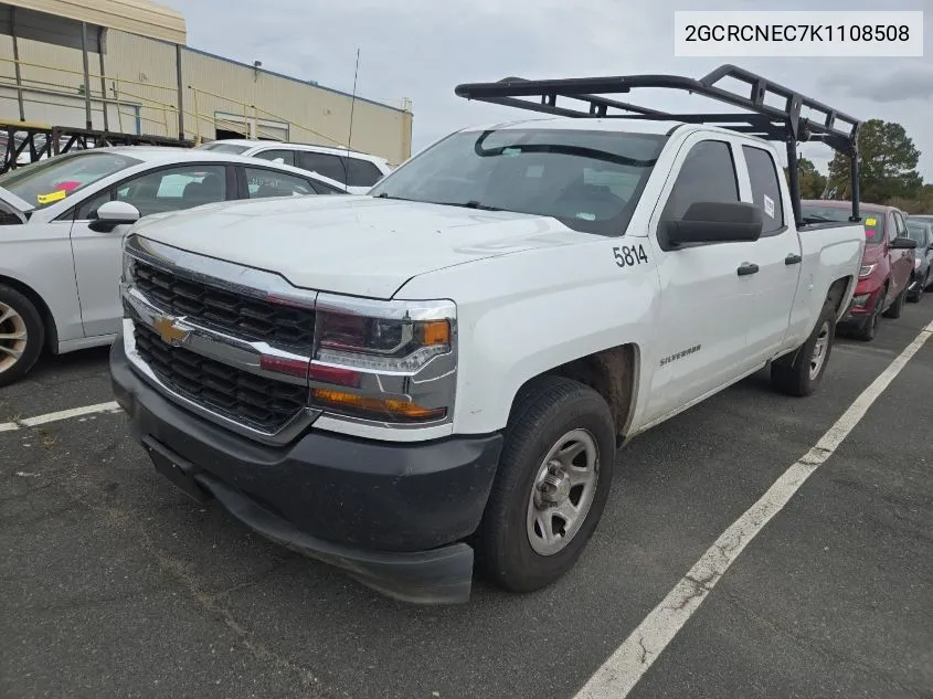 2019 Chevrolet Silverado 1500 Ld Wt VIN: 2GCRCNEC7K1108508 Lot: 40886779