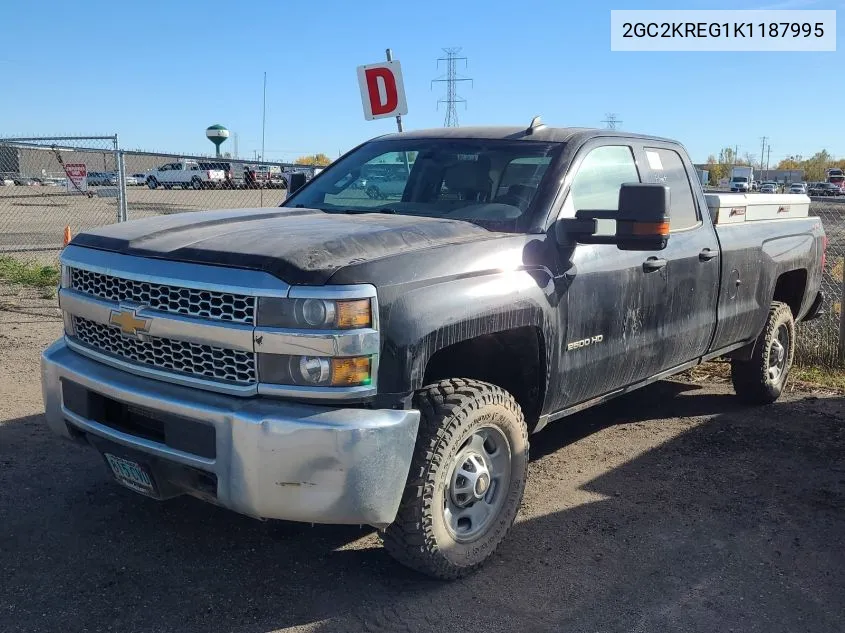 2019 Chevrolet Silverado 2500Hd Wt VIN: 2GC2KREG1K1187995 Lot: 40896945