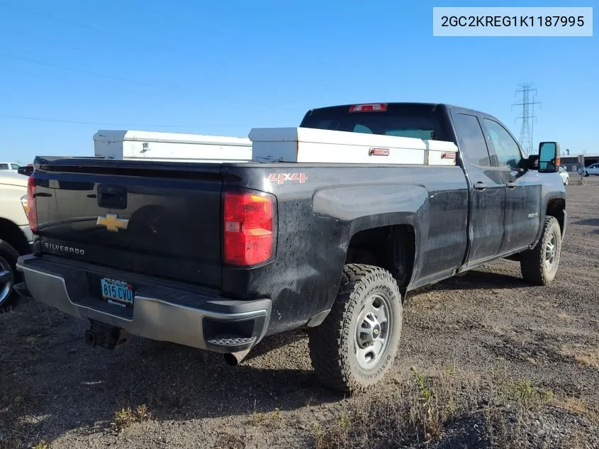 2019 Chevrolet Silverado 2500Hd Wt VIN: 2GC2KREG1K1187995 Lot: 40896945