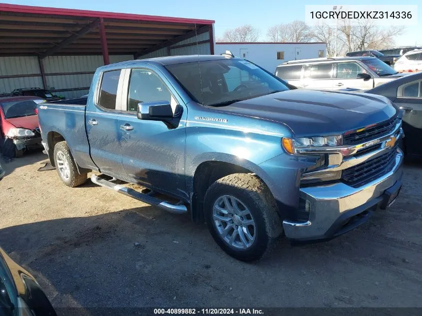 2019 Chevrolet Silverado 1500 Lt VIN: 1GCRYDEDXKZ314336 Lot: 40899882