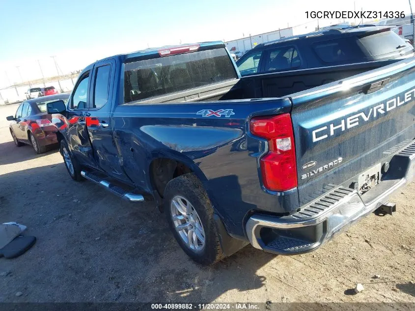 2019 Chevrolet Silverado 1500 Lt VIN: 1GCRYDEDXKZ314336 Lot: 40899882