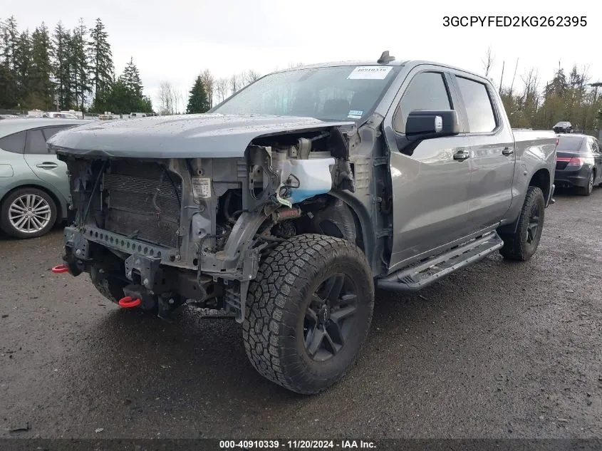 2019 Chevrolet Silverado 1500 Lt Trail Boss VIN: 3GCPYFED2KG262395 Lot: 40910339