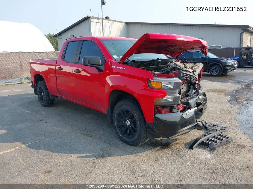 2020 Chevrolet Silverado 1500 VIN: 1GCRYAEH6LZ231652 Lot: 12095299