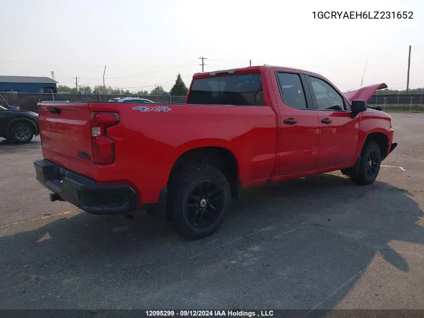 1GCRYAEH6LZ231652 2020 Chevrolet Silverado 1500