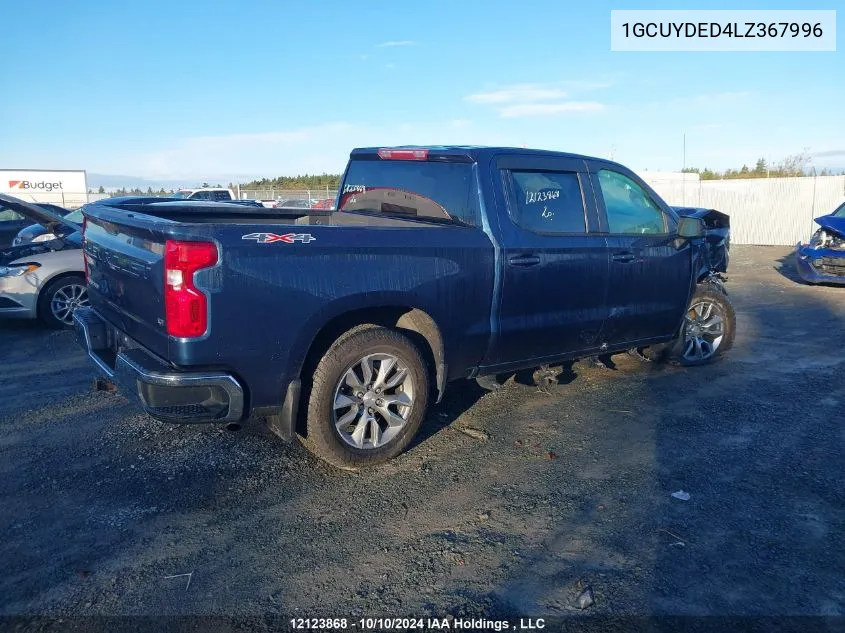 2020 Chevrolet Silverado 1500 VIN: 1GCUYDED4LZ367996 Lot: 12123868