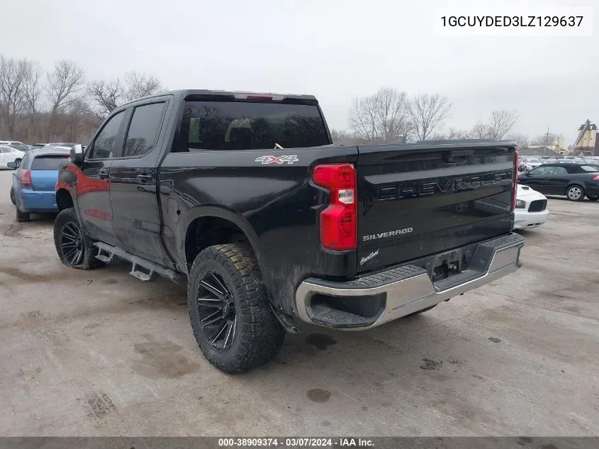 2020 Chevrolet Silverado 1500 4Wd Short Bed Lt VIN: 1GCUYDED3LZ129637 Lot: 38909374