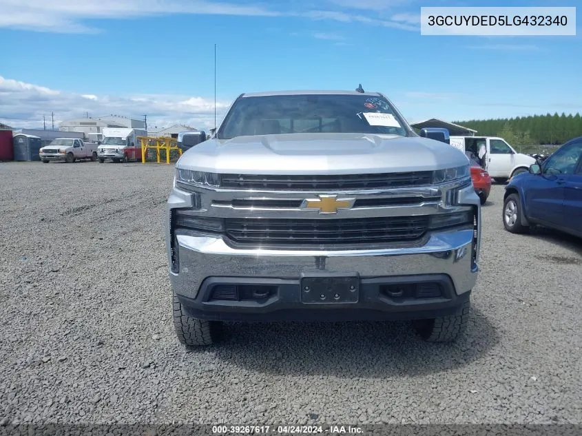 2020 Chevrolet Silverado 1500 4Wd Standard Bed Lt VIN: 3GCUYDED5LG432340 Lot: 39267617