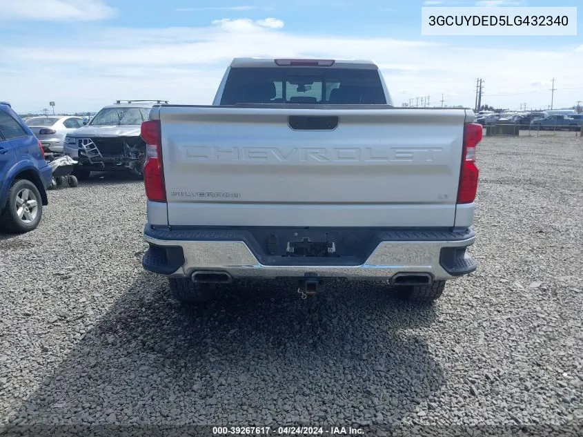 2020 Chevrolet Silverado 1500 4Wd Standard Bed Lt VIN: 3GCUYDED5LG432340 Lot: 39267617