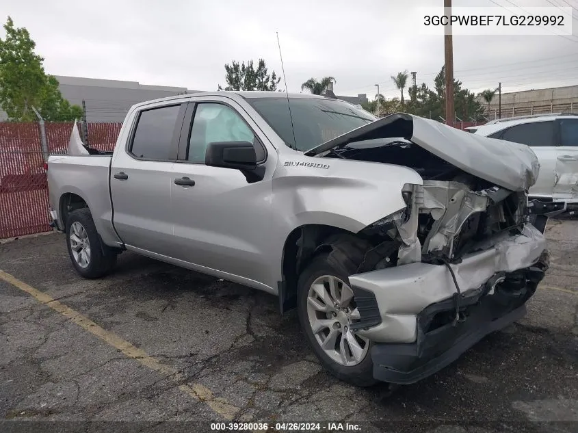 2020 Chevrolet Silverado 1500 2Wd Short Bed Custom VIN: 3GCPWBEF7LG229992 Lot: 39280036