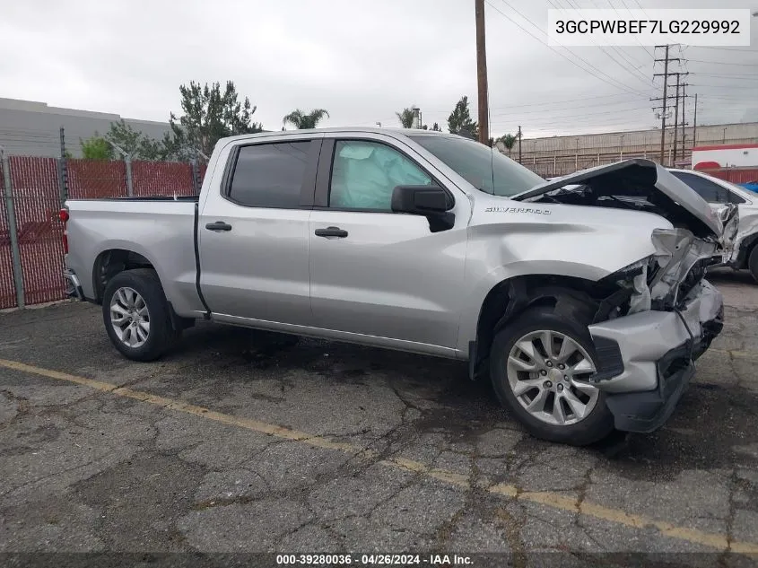 2020 Chevrolet Silverado 1500 2Wd Short Bed Custom VIN: 3GCPWBEF7LG229992 Lot: 39280036