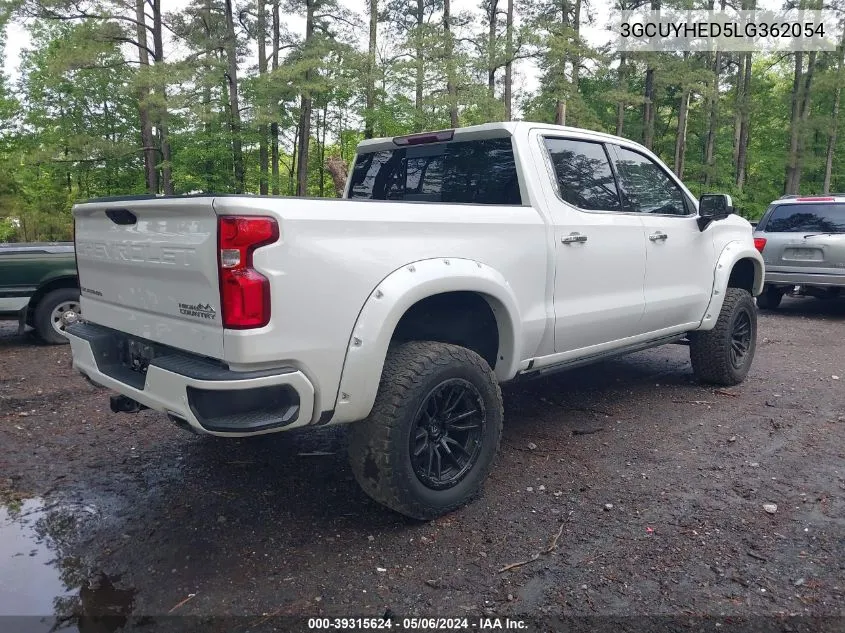 2020 Chevrolet Silverado 1500 4Wd Short Bed High Country VIN: 3GCUYHED5LG362054 Lot: 39315624