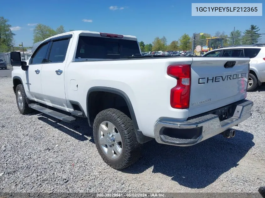 2020 Chevrolet Silverado 2500Hd 4Wd Standard Bed Ltz VIN: 1GC1YPEY5LF212365 Lot: 39329541