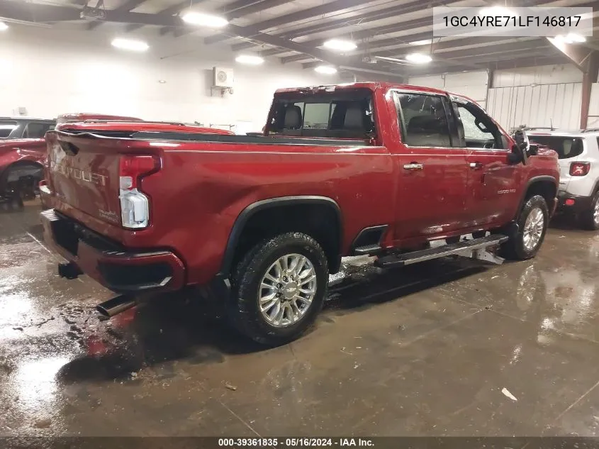 2020 Chevrolet Silverado 2500Hd 4Wd Standard Bed High Country VIN: 1GC4YRE71LF146817 Lot: 39361835