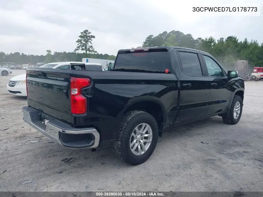 2020 Chevrolet Silverado 1500 2Wd Short Bed Lt VIN: 3GCPWCED7LG178773 Lot: 39390030