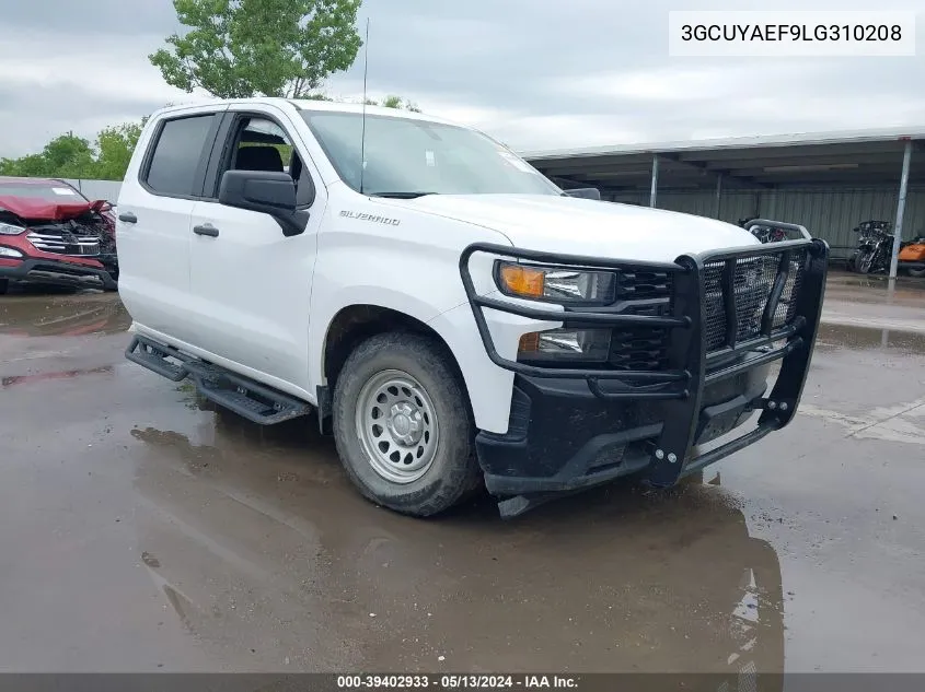 2020 Chevrolet Silverado 1500 4Wd Standard Bed Wt VIN: 3GCUYAEF9LG310208 Lot: 39402933