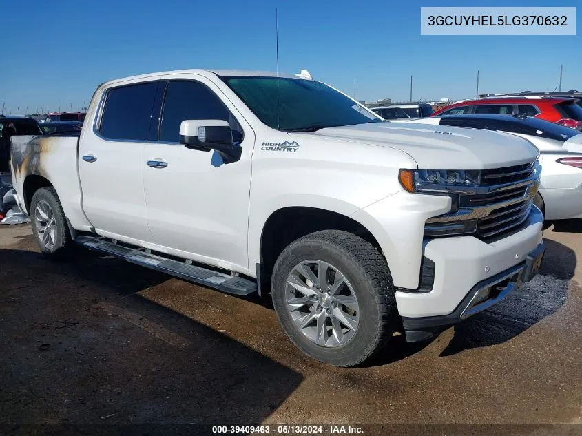 2020 Chevrolet Silverado 1500 4Wd Short Bed High Country VIN: 3GCUYHEL5LG370632 Lot: 39409463