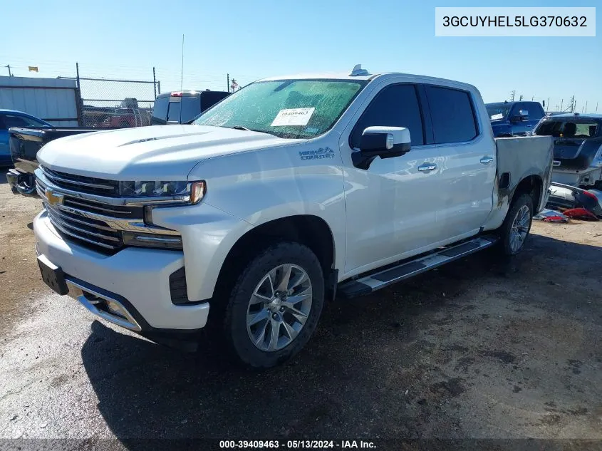 2020 Chevrolet Silverado 1500 4Wd Short Bed High Country VIN: 3GCUYHEL5LG370632 Lot: 39409463