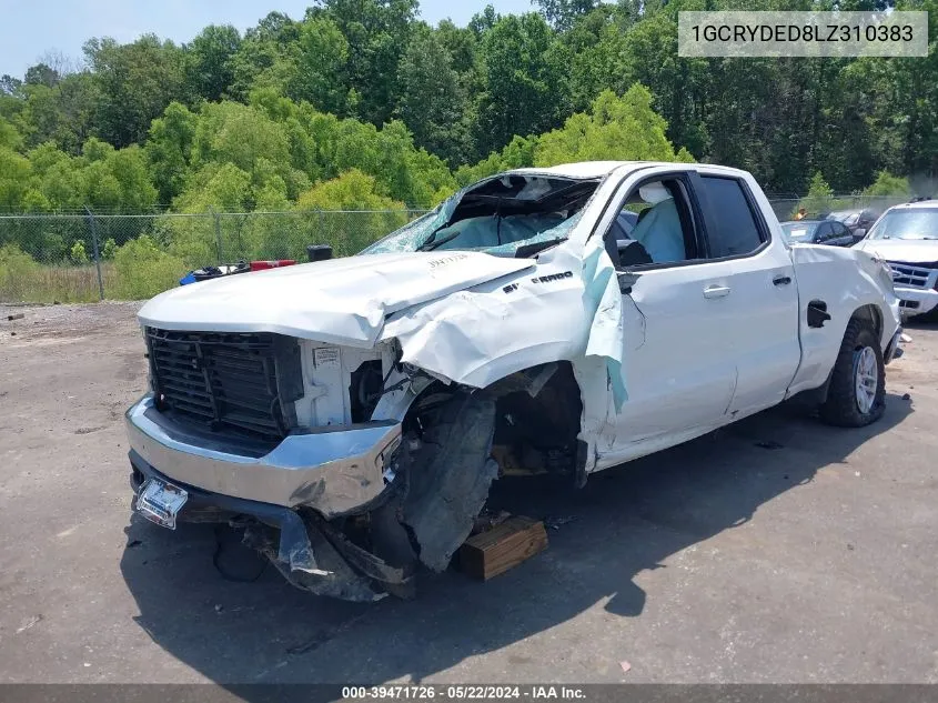 2020 Chevrolet Silverado 1500 4Wd Double Cab Standard Bed Lt VIN: 1GCRYDED8LZ310383 Lot: 39471726