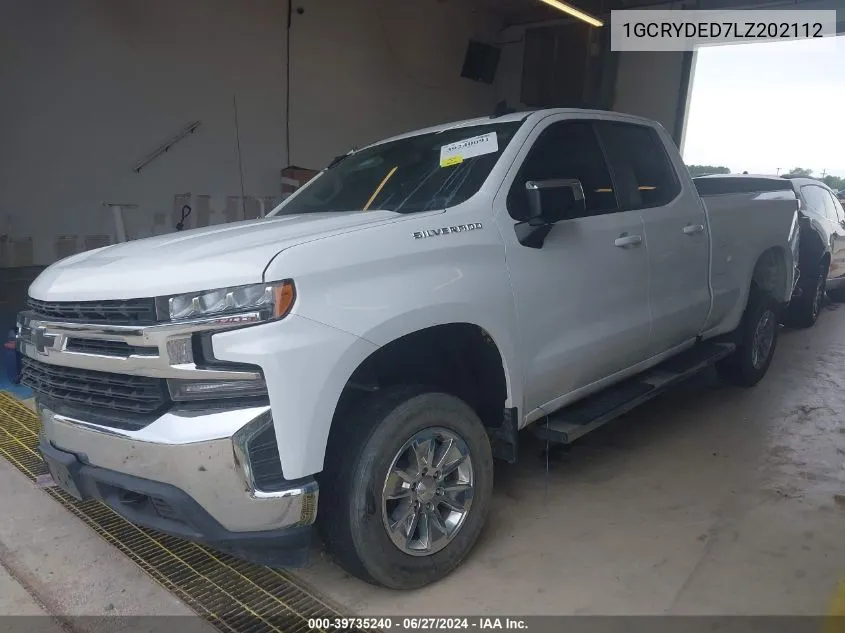 2020 Chevrolet Silverado 1500 4Wd Double Cab Standard Bed Lt VIN: 1GCRYDED7LZ202112 Lot: 39735240