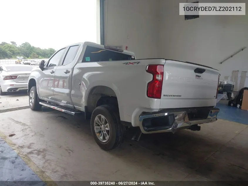 2020 Chevrolet Silverado 1500 4Wd Double Cab Standard Bed Lt VIN: 1GCRYDED7LZ202112 Lot: 39735240