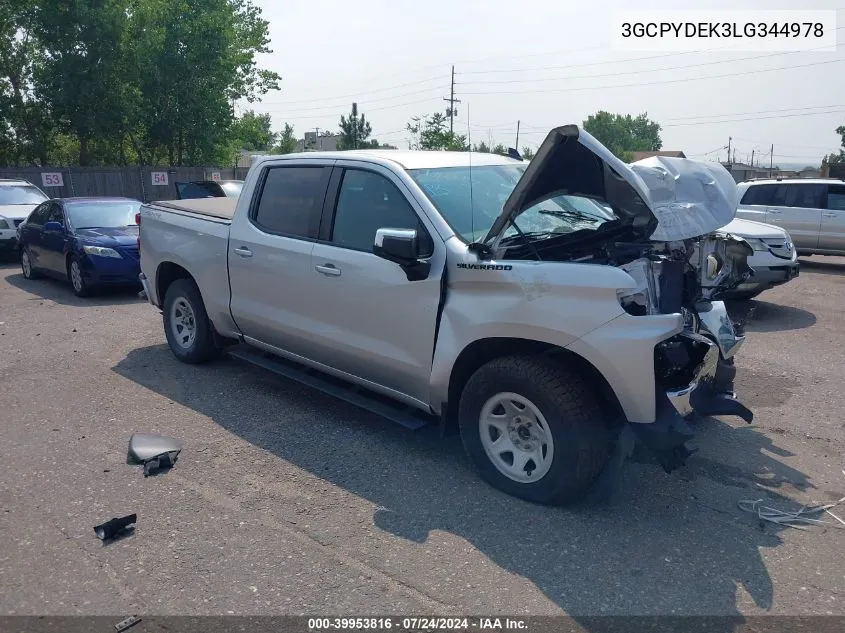 2020 Chevrolet Silverado 1500 4Wd Short Bed Lt VIN: 3GCPYDEK3LG344978 Lot: 39953816