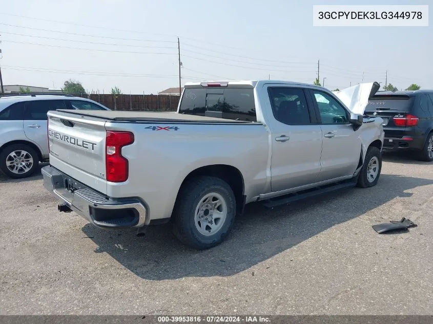 2020 Chevrolet Silverado 1500 4Wd Short Bed Lt VIN: 3GCPYDEK3LG344978 Lot: 39953816