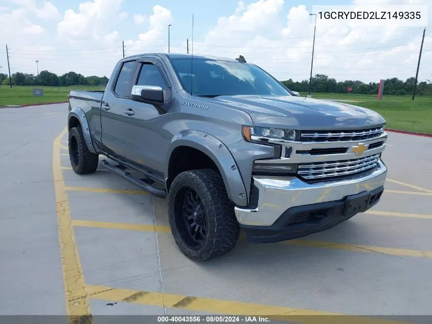 2020 Chevrolet Silverado 1500 4Wd Double Cab Standard Bed Lt VIN: 1GCRYDED2LZ149335 Lot: 40043556